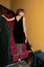 Anita is Vintage 60s Black Velvet Dress