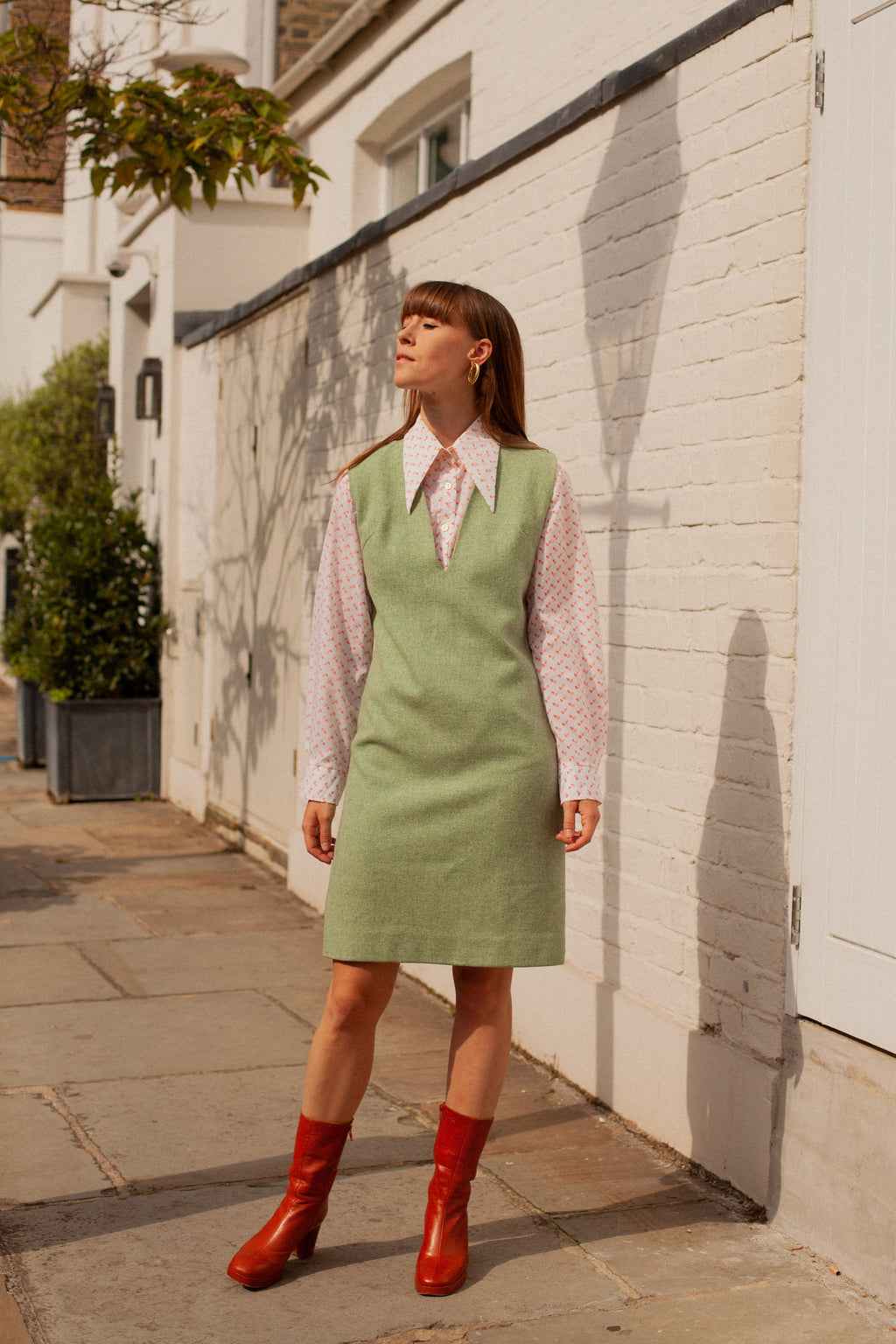 Anita is Vintage 60s Green Mini Dress