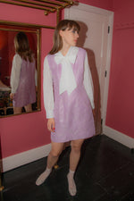 Anita is Vintage 60s Lilac & Silver Mini Dress