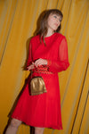 Anita is Vintage 60s Red Sequin Mini Dress