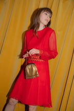 Anita is Vintage 60s Red Sequin Mini Dress