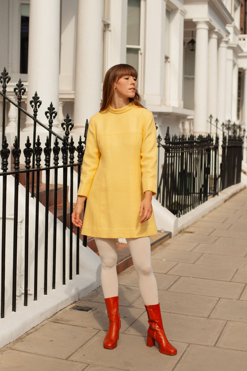 Anita is Vintage 60s Yellow Mini Dress