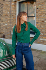Anita is Vintage 70s Dark Green Shirt