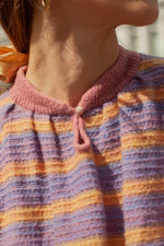 Anita is Vintage 80s Purple & Yellow Stripe Jumper Dress