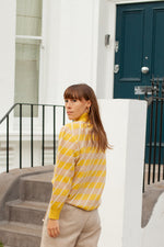 Anita is Vintage 80s Yellow & Pink Stripe Knit
