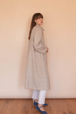 Anita is Vintage 60s Brown Check Wool Maxi Coat