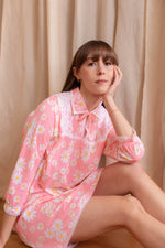 Anita is Vintage 60s Pink Daisy Print Night Dress