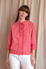 Anita is Vintage 60s Pink Ruffle Blouse