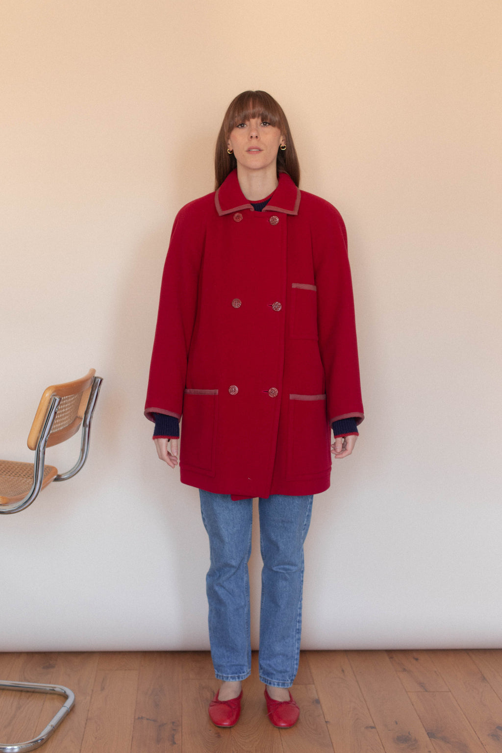Anita is Vintage 60s Red Wool Coat