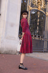 Anita is Vintage 60s Red & Green Tartan Midi Dress