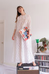 Anita is Vintage 60s White Lace House Coat Dressing Gown