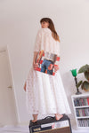 Anita is Vintage 60s White Lace House Coat Dressing Gown