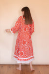 Anita is Vintage 70s Fenwick Red & White Floral House Dress