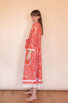 Anita is Vintage 70s Fenwick Red & White Floral House Dress
