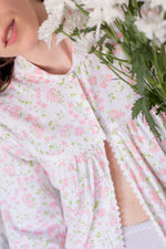 Anita is Vintage 60s White & Pink Floral Cover Up