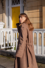 Anita is Vintage 80s Brown Check Reversible Trench Coat