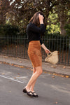 Anita is Vintage 80s Brown Fringe Mini Skirt