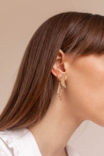 Anita is Vintage Gold Moon Clip-On Earrings